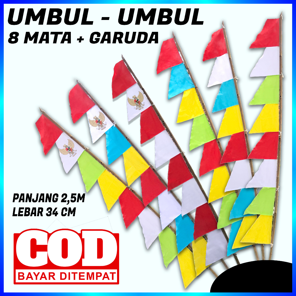 Jual BENDERA Umbul Umbul Merah Putih Warna Warni Pesta 17 Agustus ...