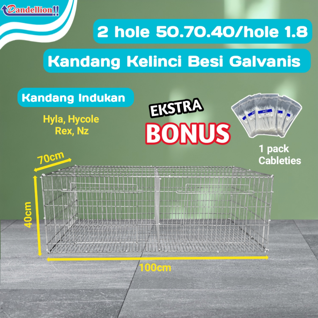 Jual Kandang Hewan peliharaan | Kandang Kelinci Galvanis | Rabbit Cage ...