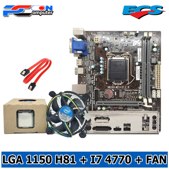 Jual Mainboard Motherboard H81 Paket Processor i7 4770 +Fan Shopee