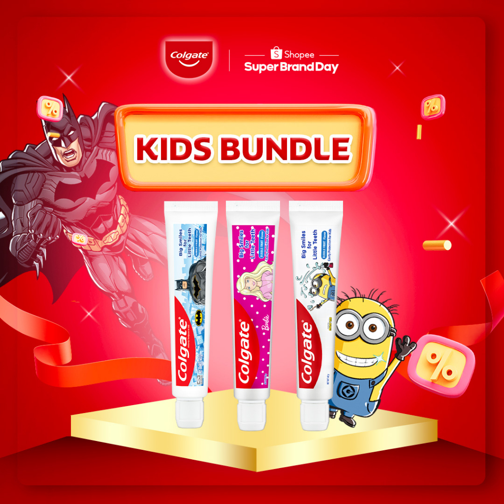 Jual Colgate Kids Toothpaste Batman + Minion + Barbie 40g - Pasta Gigi ...