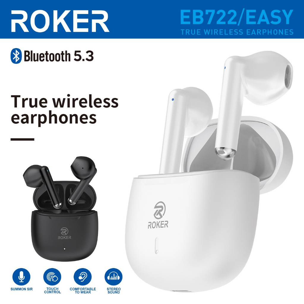 Jual TWS Roker EASY EB722 Bluetooth 5.3 | Shopee Indonesia