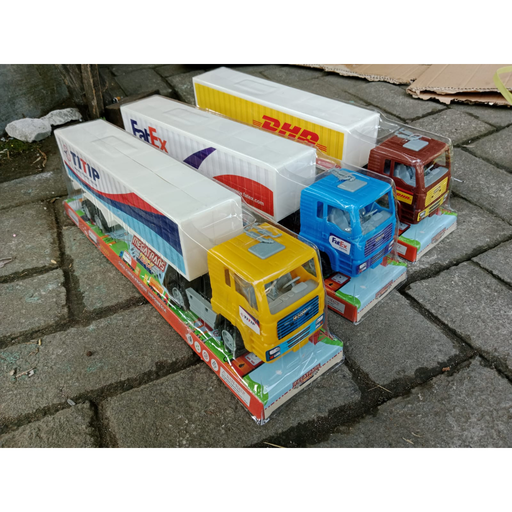 Jual Mainan Anak Truk Kontainer Ekspedisi Box Panjang Mobil Mobilan ...