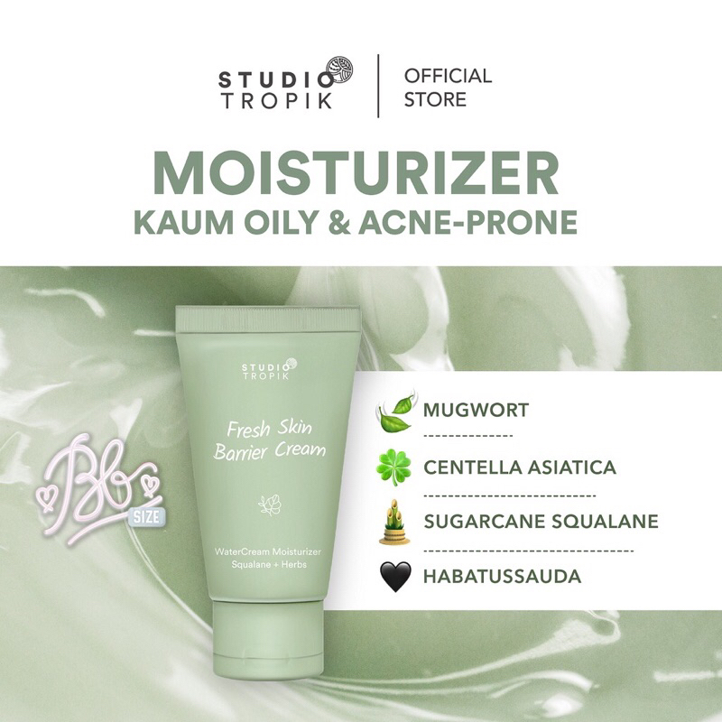 Jual Studio Tropik Fresh Skin Barrier Cream Moisturizer Mini Travel
