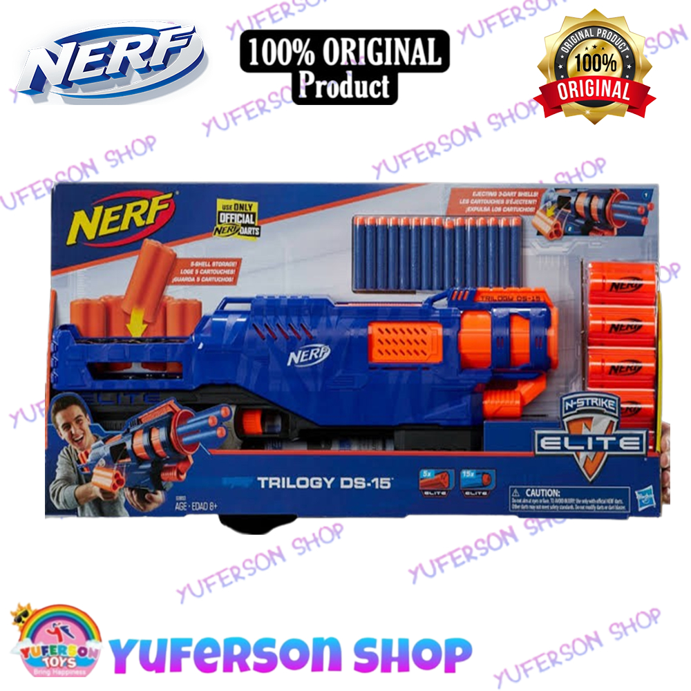 Jual Nerf N Strike Elite Trilogy DS-15 Dart Shooter Blaster Shoots 3 ...