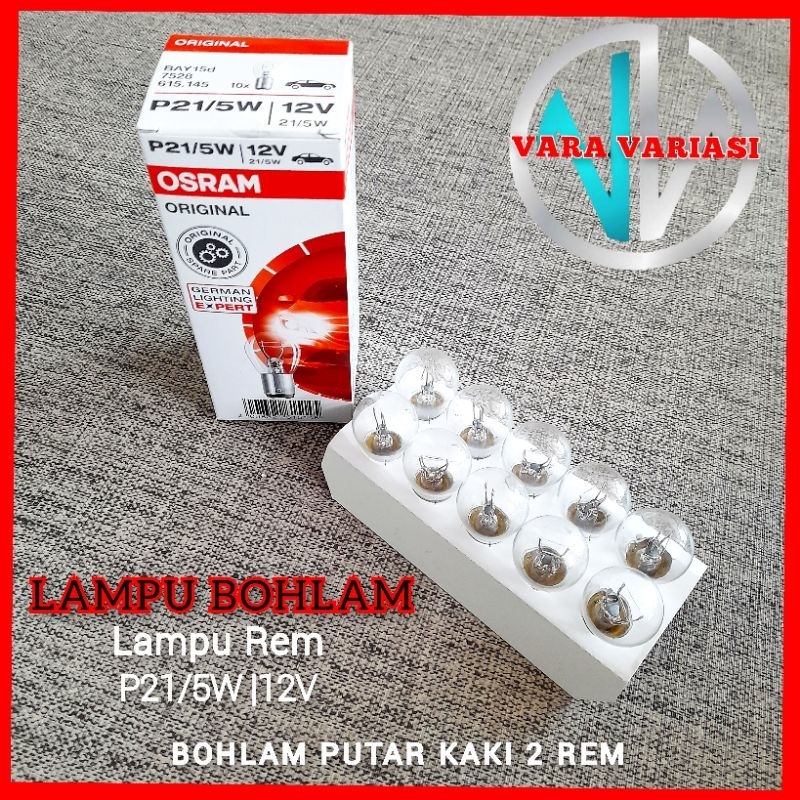 Jual Lampu Rem Bohlam Putar Kaki 2 Lampu Stop Kaki 2 Putar P21/ 5W|12V ...