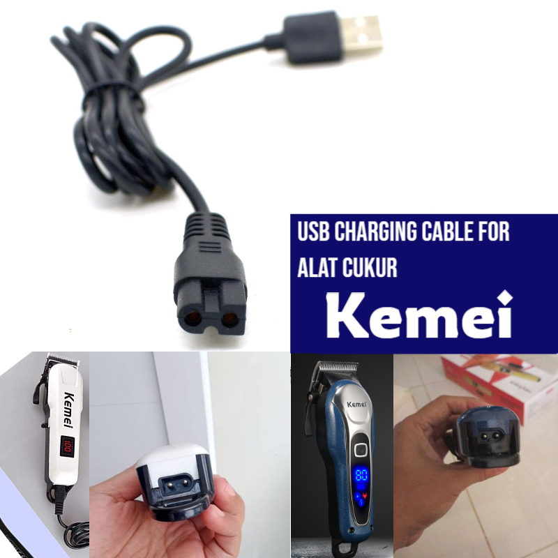 Jual Kabel Adapter Charger Usb Shaver Kemei Alat Cukur Rambut KM 1995 ...