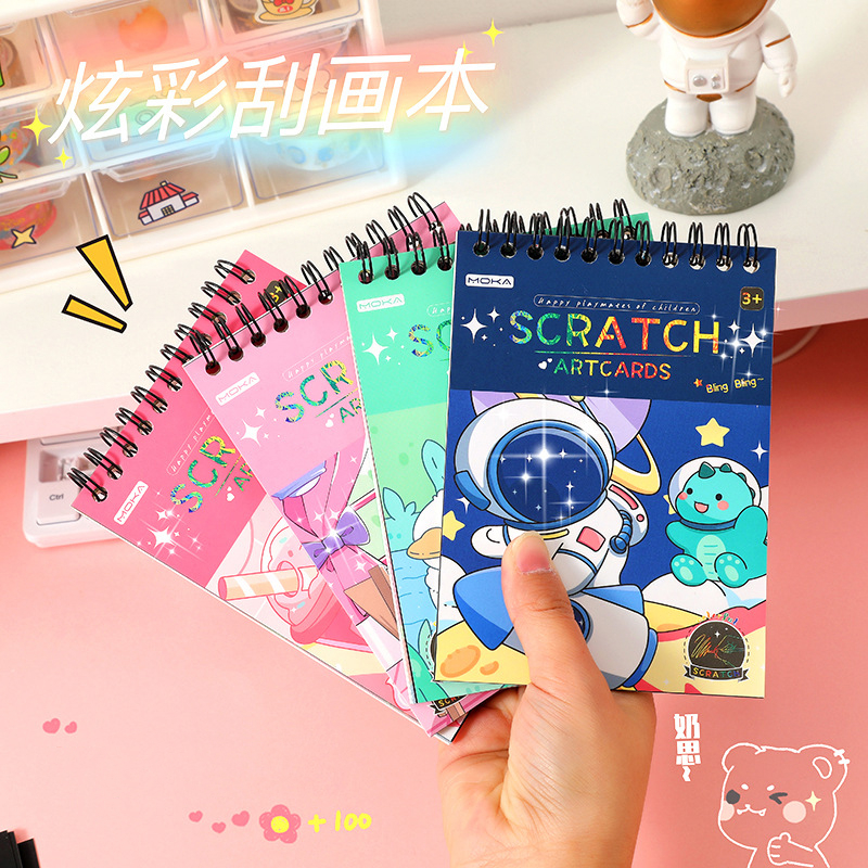 Jual SCRATCH NOTE / BUKU MAGIC WARNA / BLACK CARDBOARD MINI / SCRATCH ...