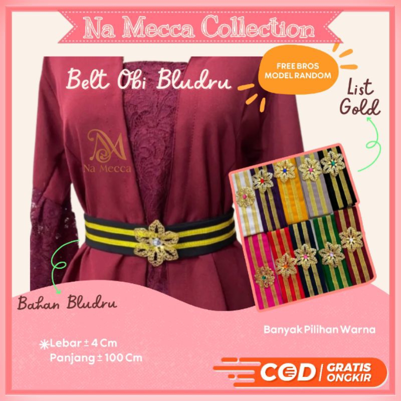 Jual Obi Bludru Ikat Pinggang Kebaya Wanita Free Bros / Belt Kebaya ...