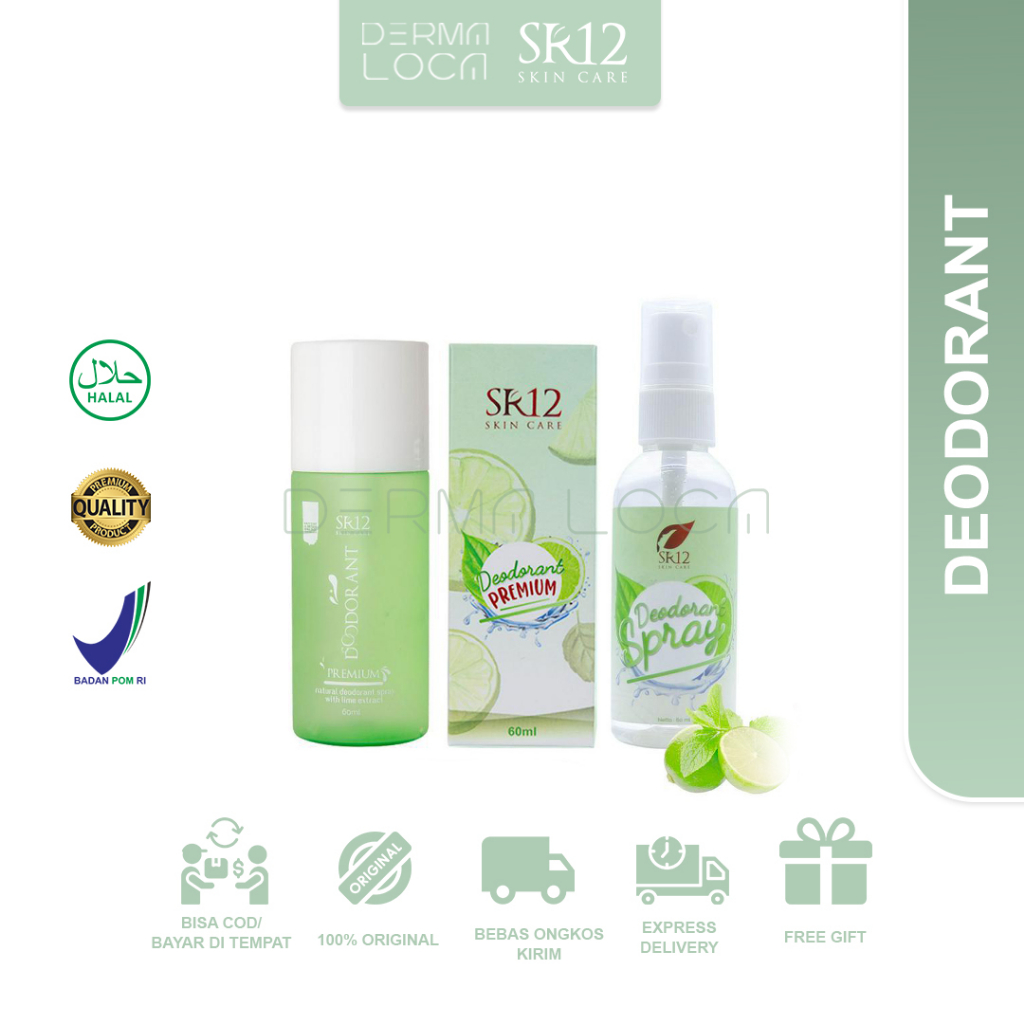 Jual Deodorant Spray SR12 Herbal BPOM 60 ml Ampuh atasi Bau Badan
