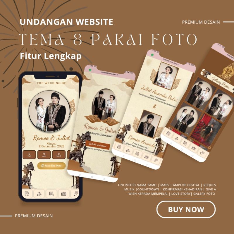 Jual Undangan Pernikahan Link Website Premium Undangan Link