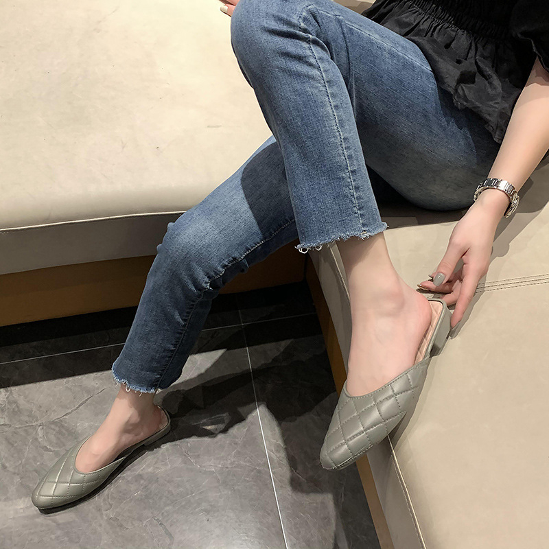 Jual BG Sandal Semi Sepatu Menutup Flat Wanita Fashionable Gaya Korea ...