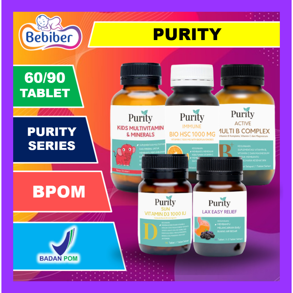 Jual PURITY VITAMIN SERIES / MULTI B COMPLEX / BIO HSC VITAMIN C 1000MG ...