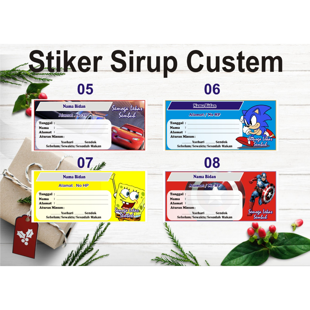 Jual Stiker label sirup. stiker glosy | Shopee Indonesia