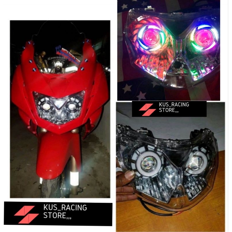 Jual Paket reflektor lampu depan ninja rr new reflektor ninja rr new