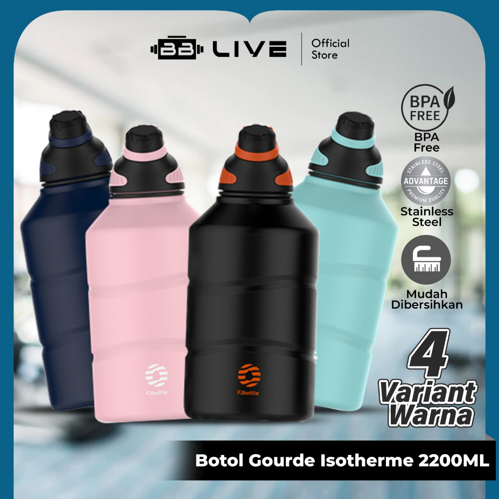 Jual BB Live Botol Gourde Isotherme 2200ml / Botol Air Minum Sport ...
