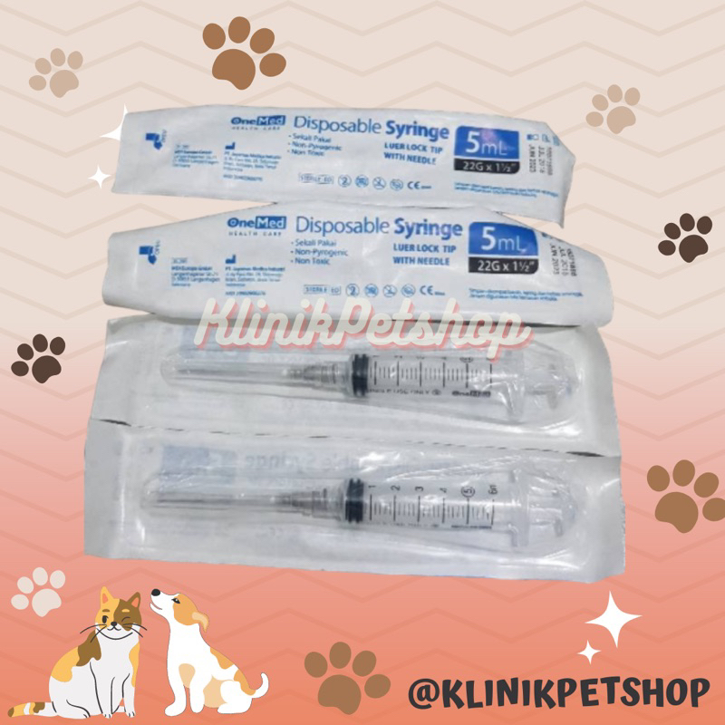 Jual Suntikan 5ml Suntikan Jarum Obat Kucing Anjing Kelinci Steril