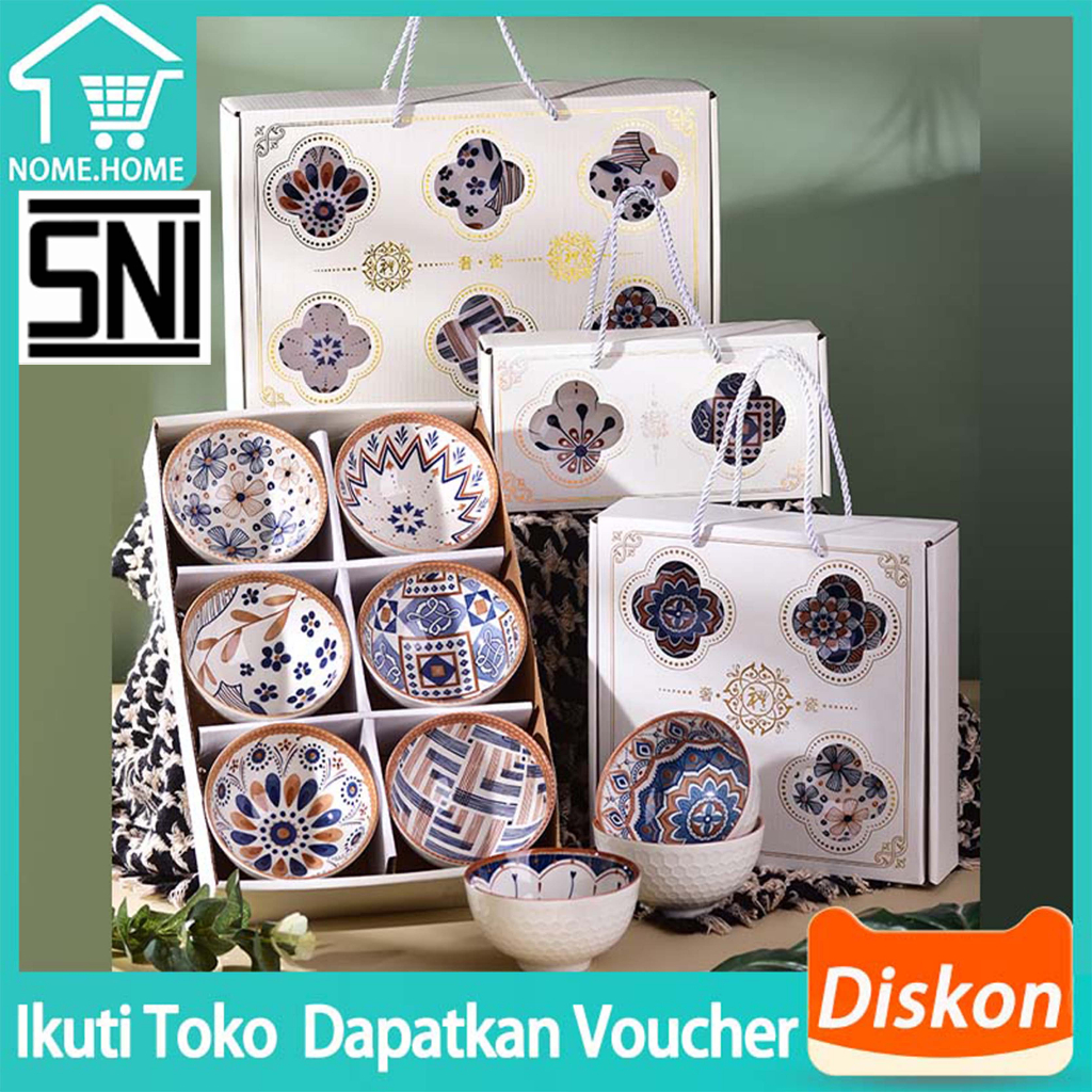 Jual Souvenir Mangkuk Set Porselen Biru Dan Putih Bermutu Tinggi Mangkuk Keramik Kotak Hadiah 