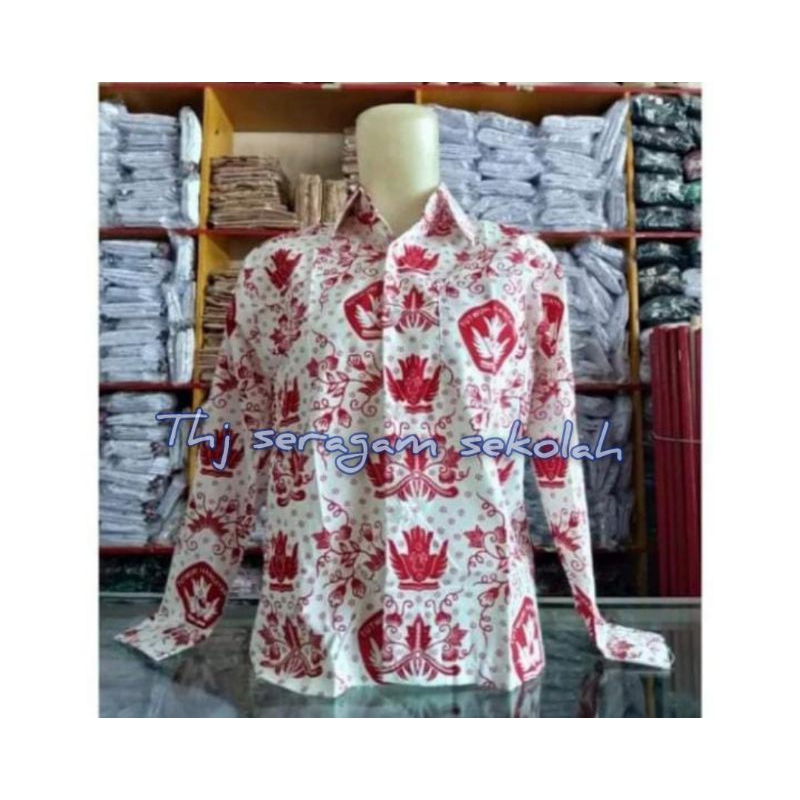 Jual BAJU/KEMEJA BATIK PANJANG SD SIZE 6-17/SERAGAM SEKOLAH BATIK SD ...