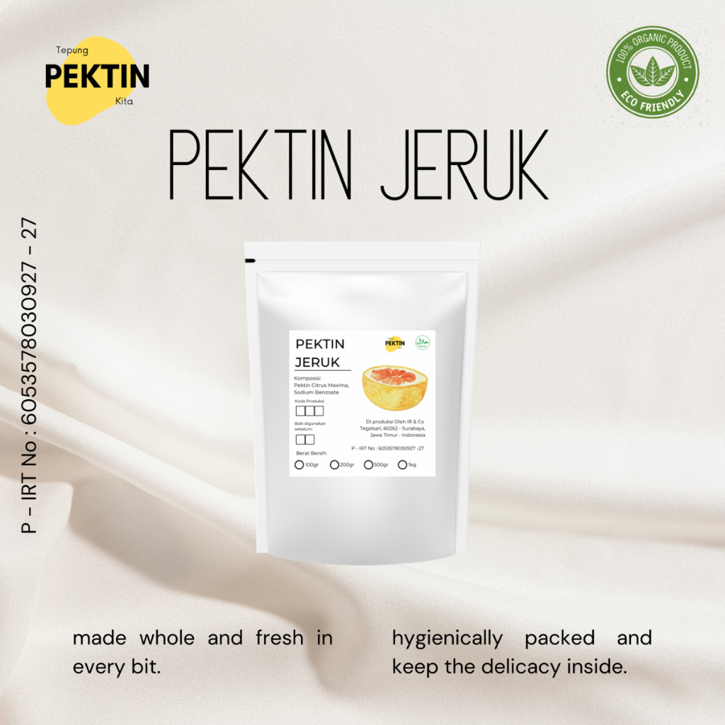 Jual Tepung Pektin Kulit Jeruk Citrus Peel Pectin LM Pectin 100 gr