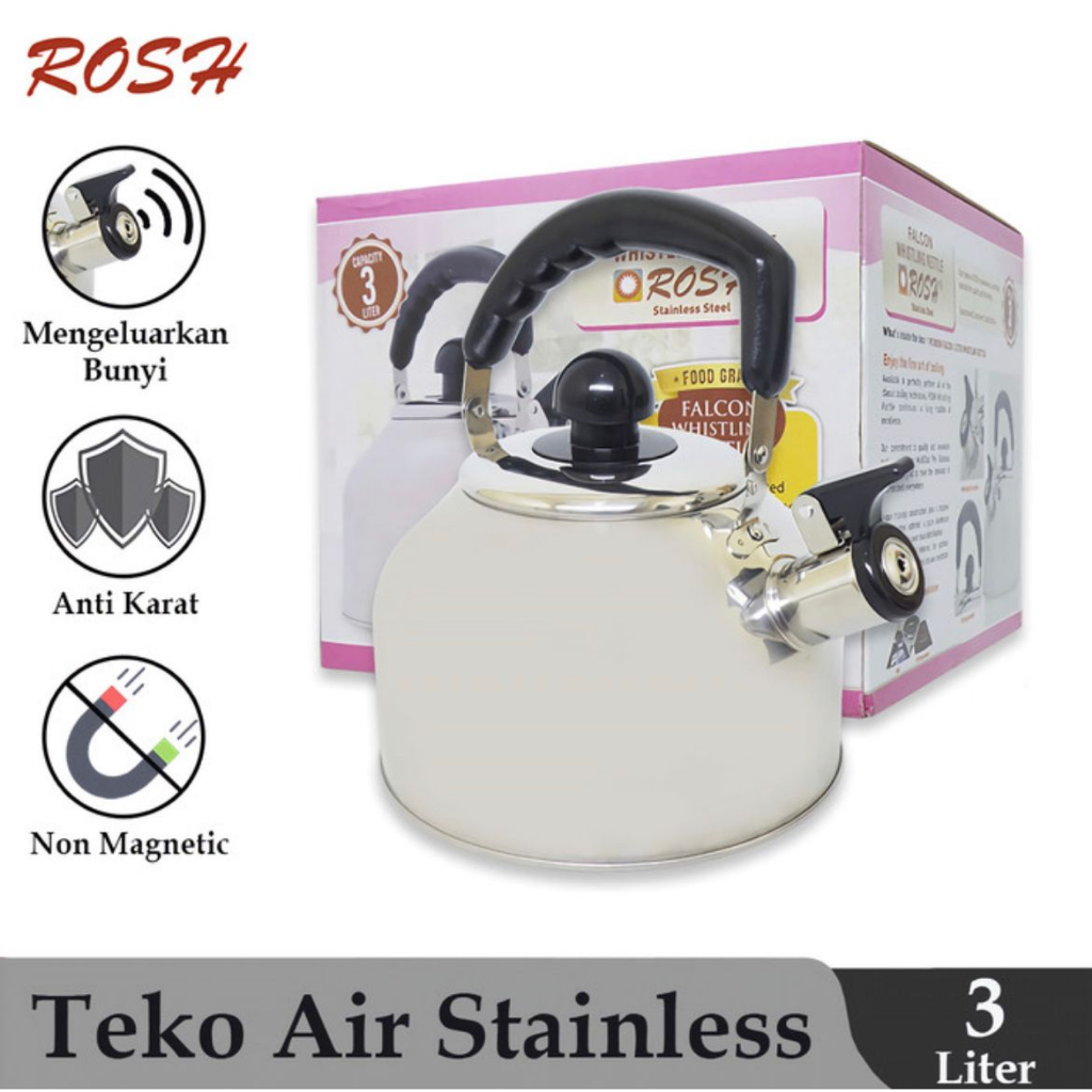 Jual Rapa Teko Rosh falcon Stainless Whistling Kettle Teko 3L 4L 5L ...