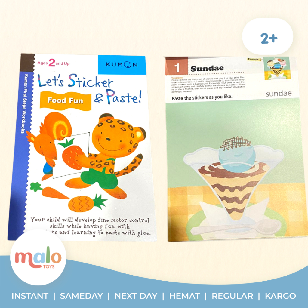 Jual MALOTOYS - KUMON [Ecer] Origami Papercut Sticker Let's Color Cut ...
