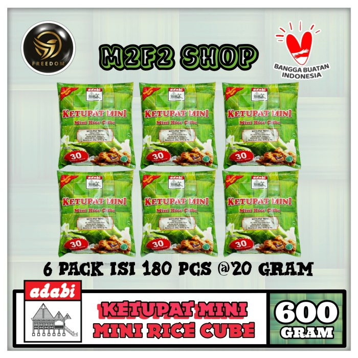 Jual Adabi Ketupat Mini | Rice Cube Isi 30 Pcs - 600 gr (Kemasan 6 Pack ...