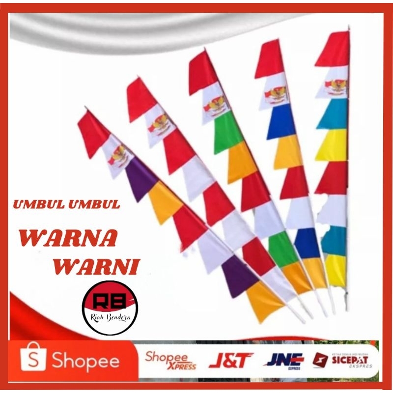 Jual Bendera Umbul Umbul Warna Warni Panjang 27m Shopee Indonesia 