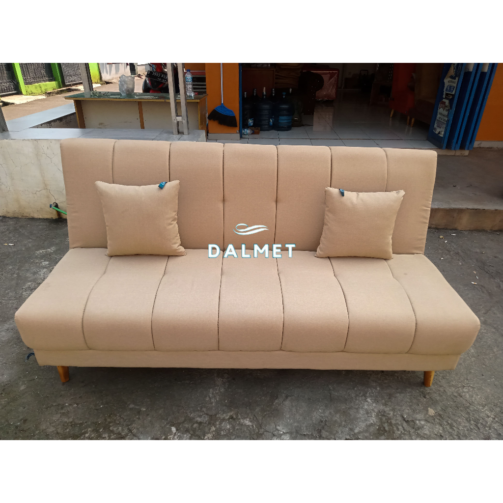 Jual Dalmet Sofa Bed Niroha Cokelat Praha / Sofa Bed Minimalis / Sofa
