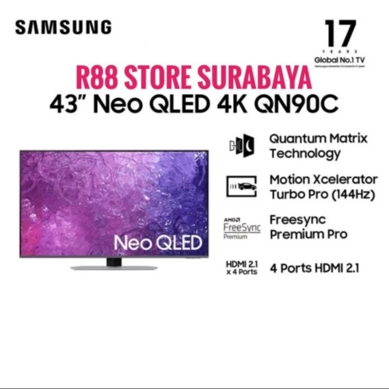 Jual TV SAMSUNG 43 INCH NEQ QLED QA43QN90CAKXXD UHD 4K DIGITAL YOUTUBE ...