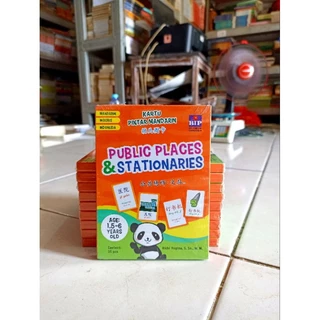 ( PROMO BUKU MURAH ORIGINAL ) BUKU ANAK / KARTU PINTAR MANDARIN / PUBLIC PLACES & STATIONARIES / MANDARIN / INGGRIS / INDONESIA / BEST SELLER / ANAK ANAK / KARTUN ANAK