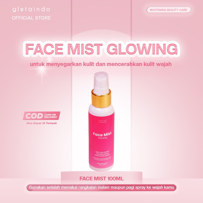 Jual Glutaindo Face Mist Glow Extra / Spray Wajah Mencerahkan Dan