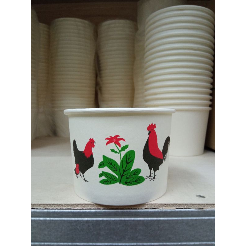 Jual Paper Bowl Mangkok Mangkuk Ayam Jago Papper Cup Rice Bwol Kertas ...