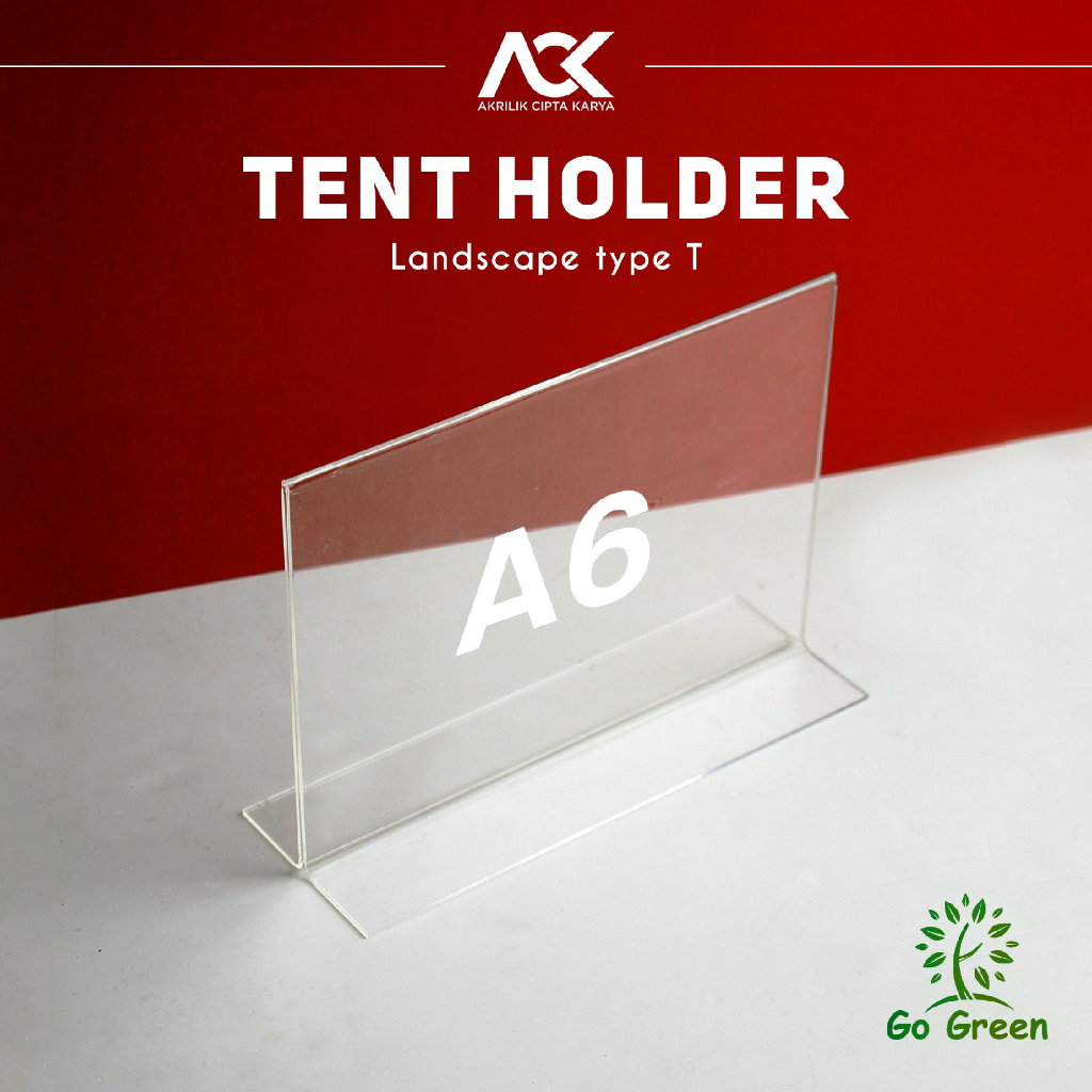 Jual Tempat Brosur Meja Akrilik A T Type Acrylic Tent Card Holder A Landscape A T Type