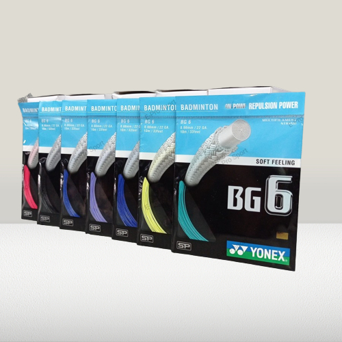 Jual SENAR BADMINTON YONEX BG6 BG 6 ORIGINAL REPULSION POWER 0.66MM ...