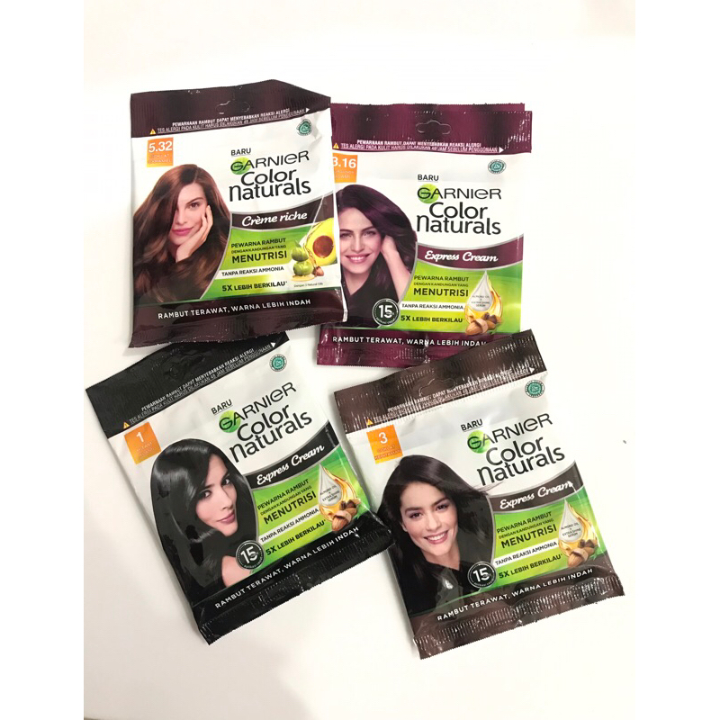 Jual Garnier Color Natural Ml Black Coklat Kehitaman Coklat Karamel Burgundy Alami