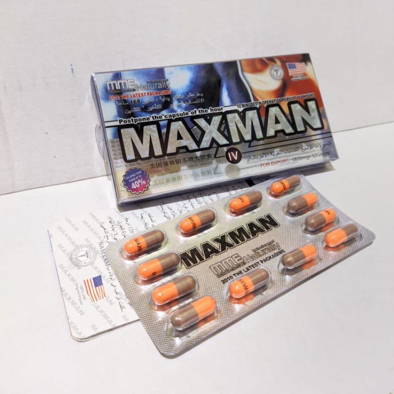 Jual 100 Original Maxman Asli Suplemen Pria Isi 10 12 Tablet