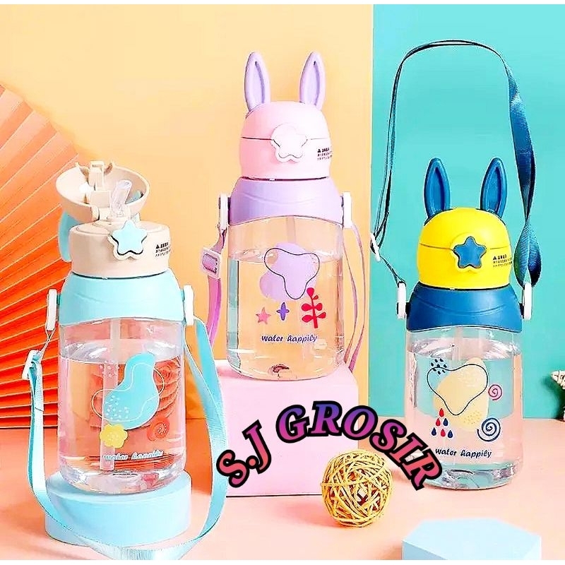 Jual Botol minum karakter rabbit tali panjang 500ml | Shopee Indonesia
