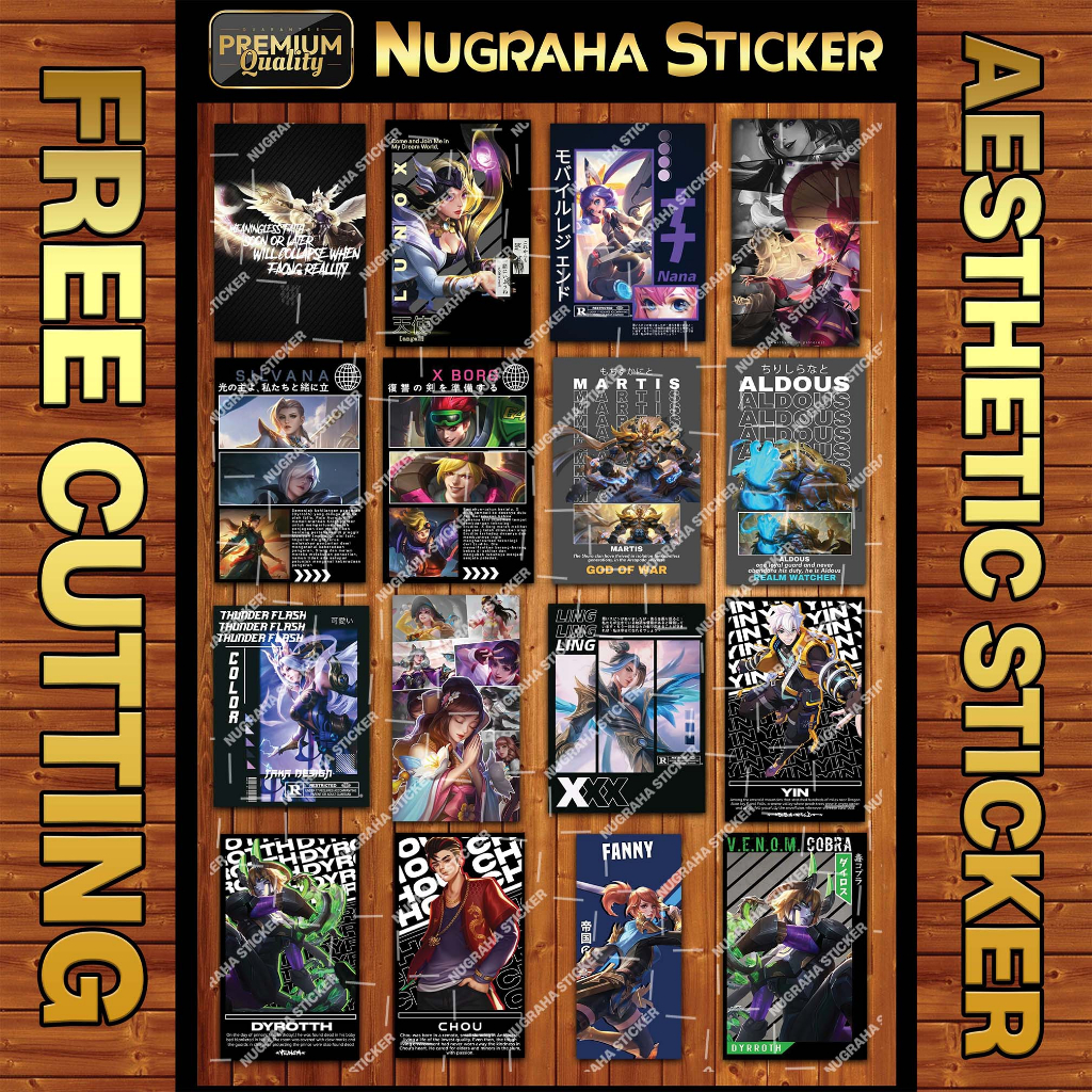 Jual (144 PCS) Sticker Hero MLBB (Sticker Mobile Legends) | Shopee ...