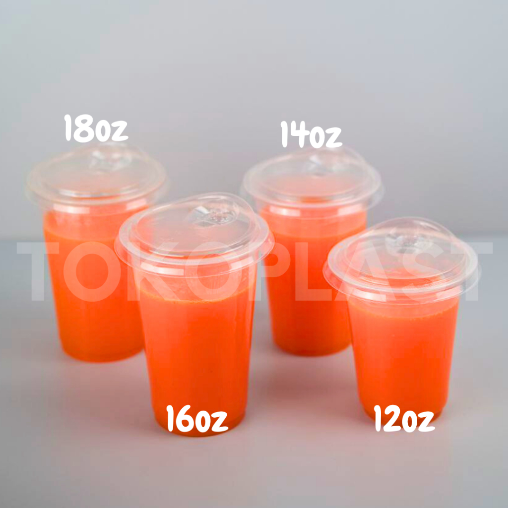 Jual CUP PLASTIK MINUMAN KEKINIAN GELAS CUP MINUMAN KEKINIAN 16oz