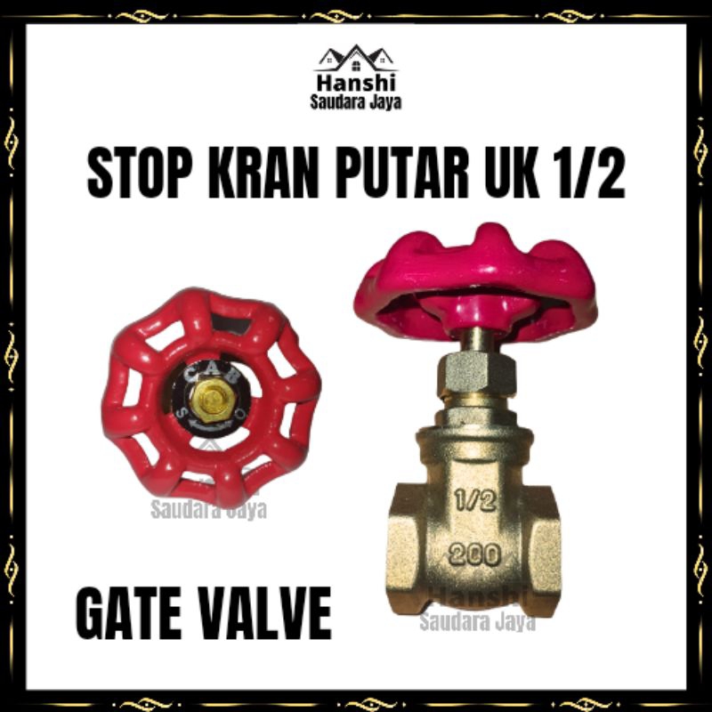 Jual Gate Valve Kuningan Inch Stop Kran Putar Kuningan Shopee