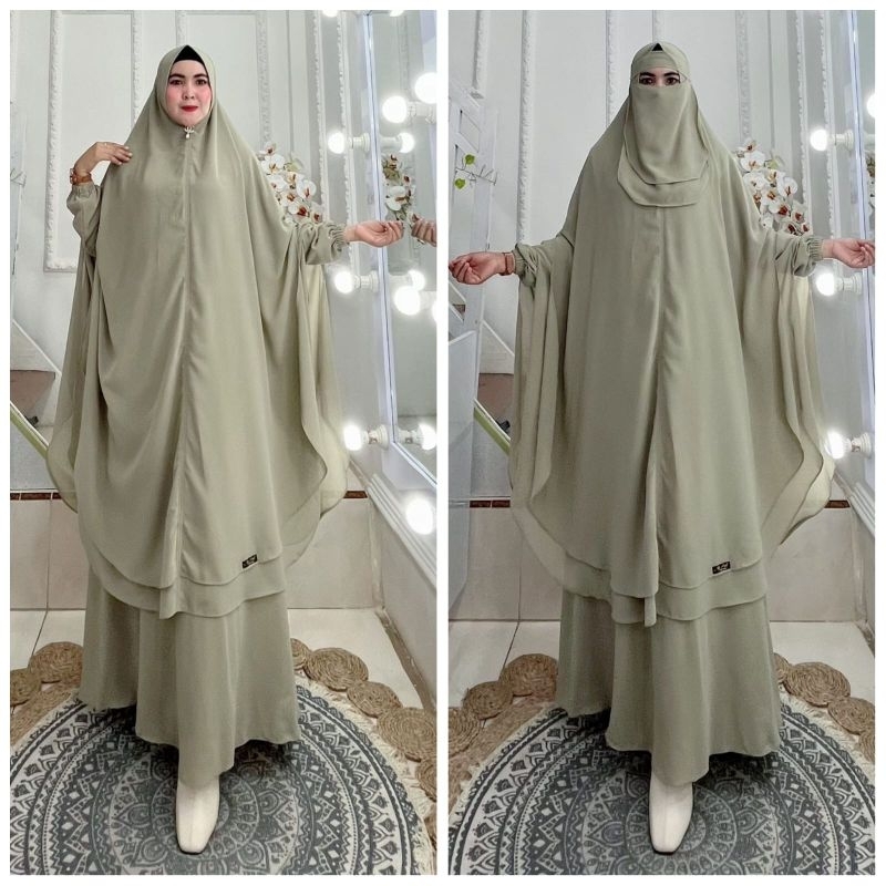 Jual COD ! GAMIS JILBAB PANJANG TERBARU GAMIS WASIMA ORIGINAL AJEZAS