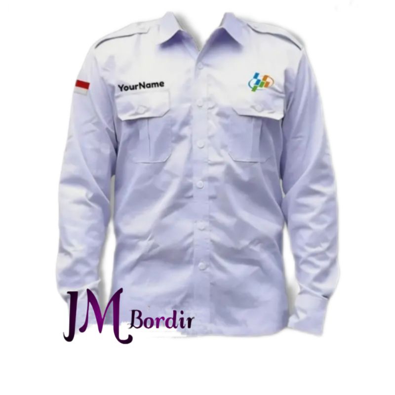 Jual KEMEJA BPS BORDIR || KEMEJA SERAGAM BADAN PUSAT STATISTIK BORDIR ...