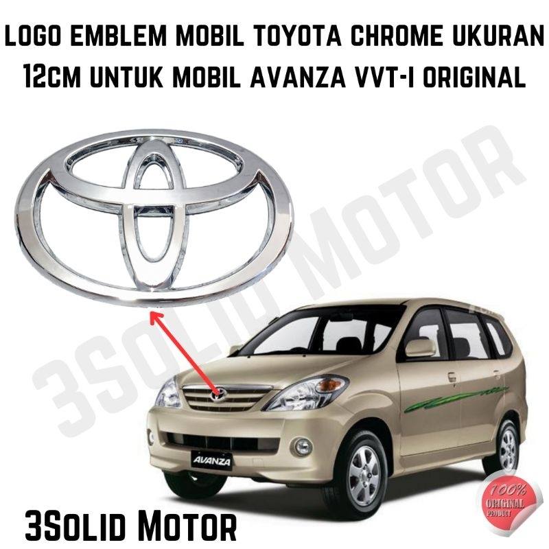 Jual Logo Grill Toyota Avanza Vvt I Ukuran Cm Original Shopee Indonesia