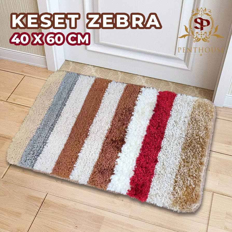 Jual Keset Kaki Kamar Bulu Bludru Lembut Zebra X Cm Anti Slip