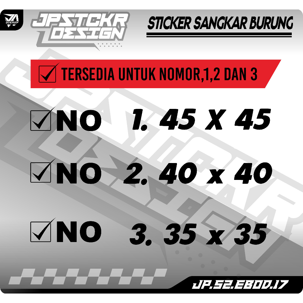 Jual Stiker Decal Sangkar Burung - Sticker Dekal Kandang Ebod Kotak BnR ...