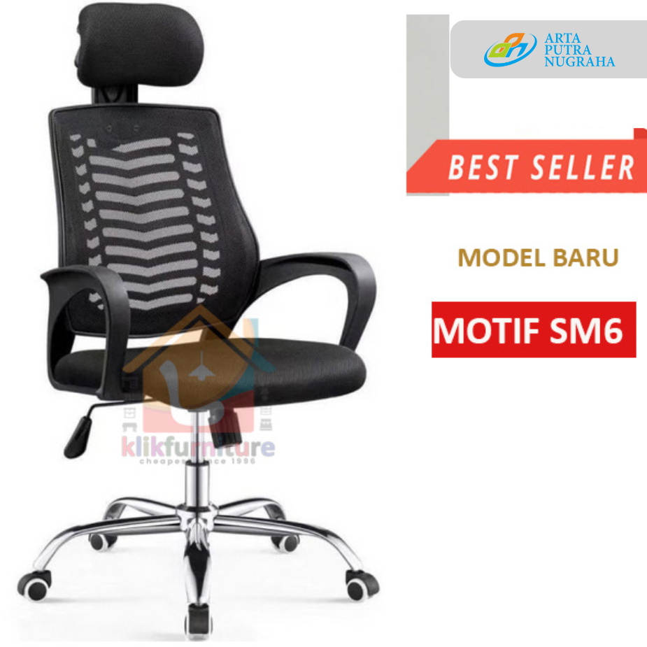 Jual Kursi Kantor Hidrolik Jaring Sandaran Kepala Shopee Indonesia