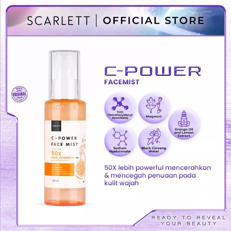 Jual SCARLETT WHITENING CPOWER FACE MIST Shopee Indonesia