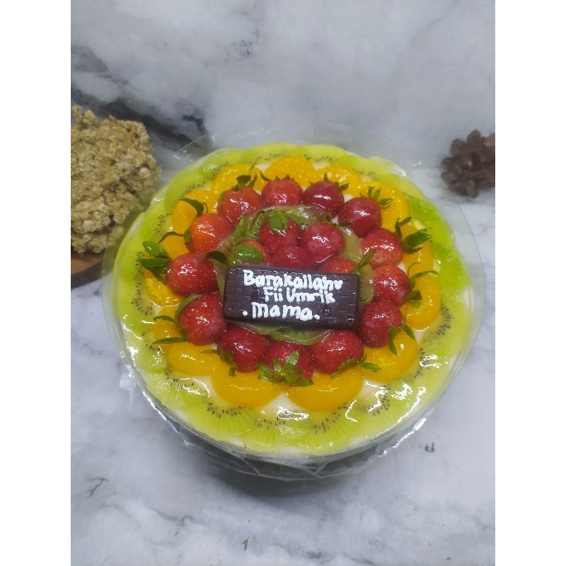 Jual Puding Ulang Tahun Topping Buah Full 22cm | Shopee Indonesia