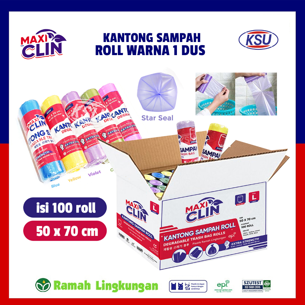 Jual L Kantong Sampah Warna Dus Uk X Cm Kantong Sampah Murah Kresek Sampah Shopee