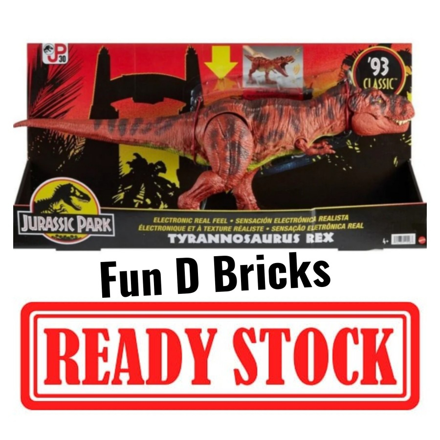 Jual Mattel Jurassic World Park 93 Tyrannosaurus Rex Electronic Real ...